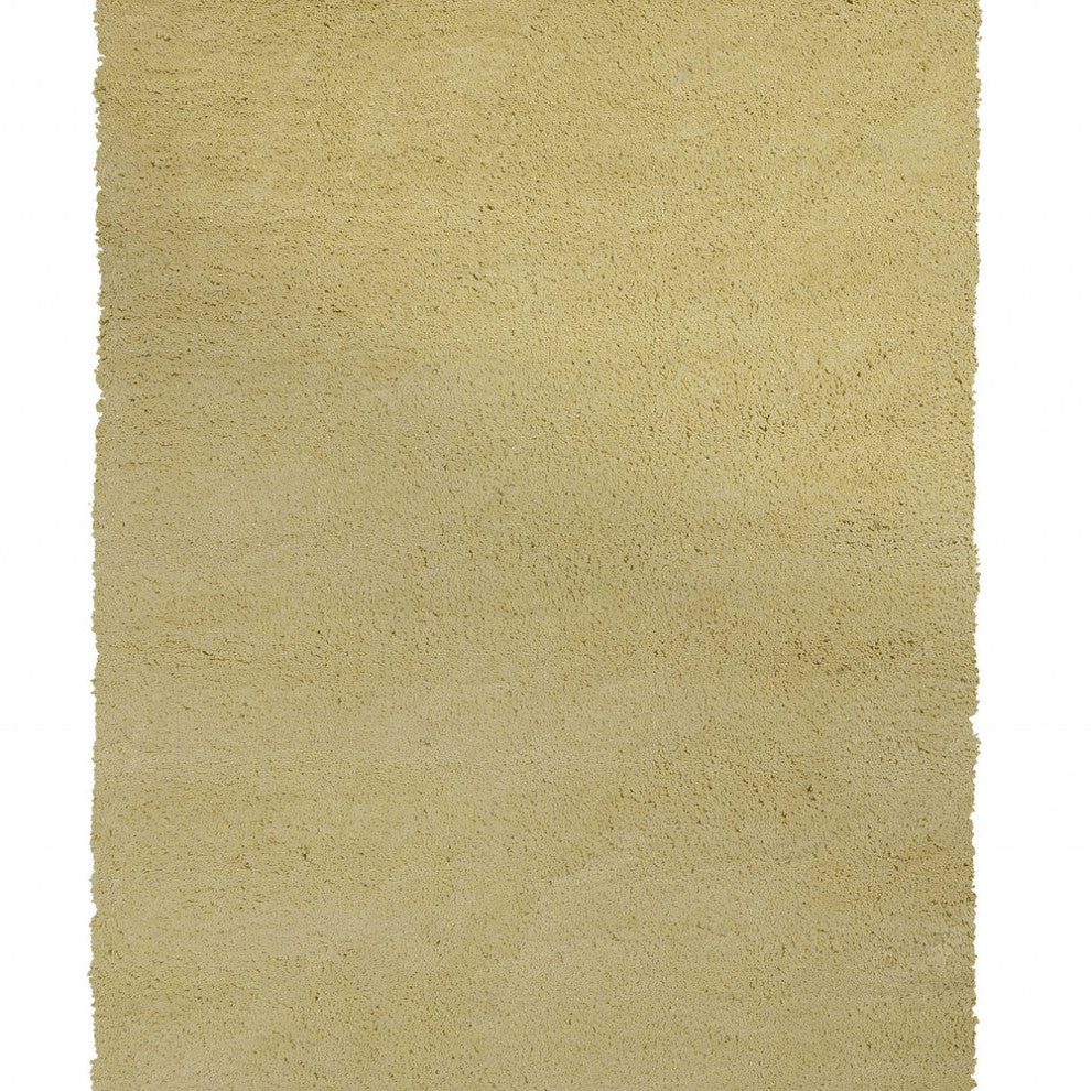 8' X 10' Polyester Canary Yellow Area Rug