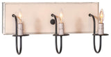 3 Arm Vanity Light, Rustic White