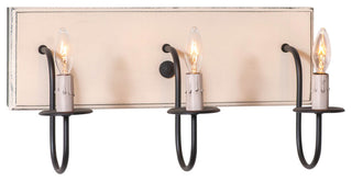 3 Arm Vanity Light, Rustic White
