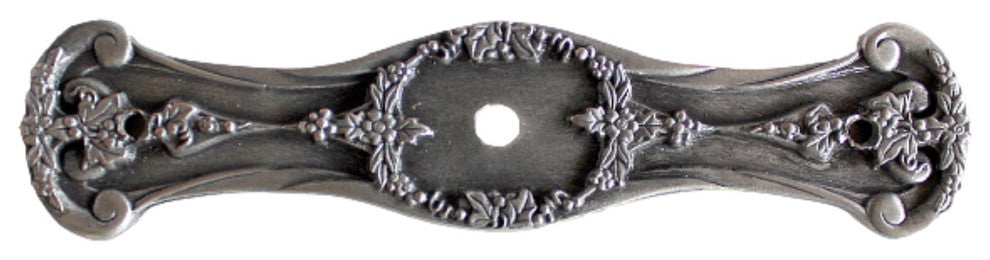 Fruit of the Vine Back Plate, Antique Pewter