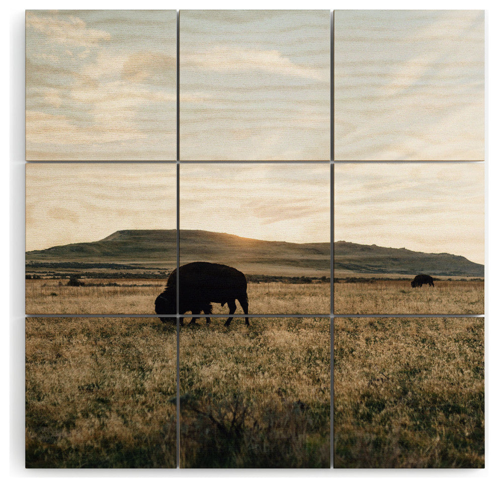 Chelsea Victoria Buffalo Sunset Wood Wall Mural