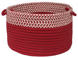 Colonial Mills Basket Houndstooth Dipped Basket Red Round