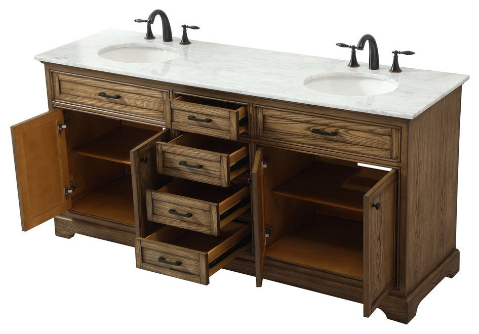 Home Living 21.5" Transitional Driftwood-Light Bathroom Vanity