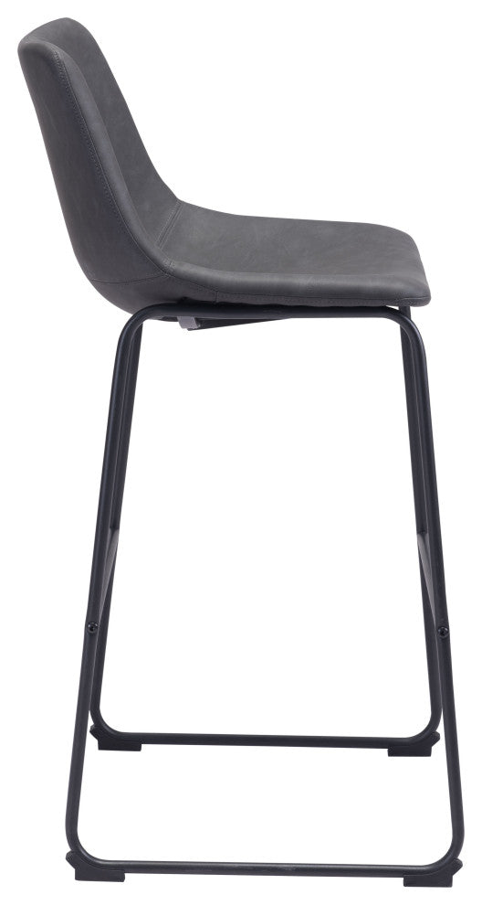 Smart Bar Chair, Set of 2 Charcoal