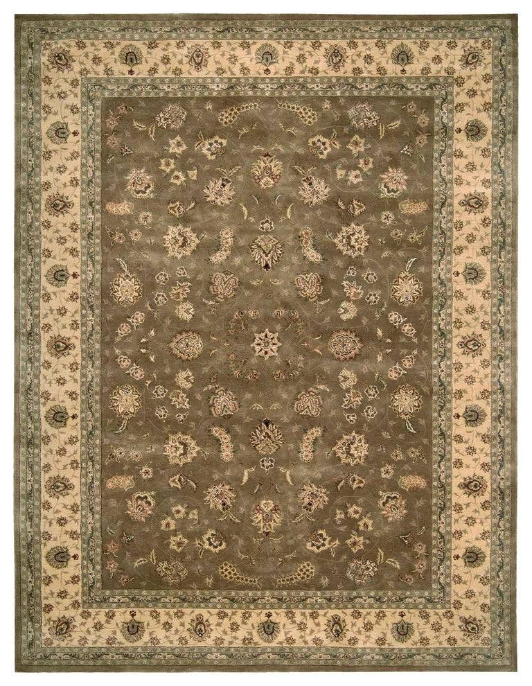Nourison 2000 9'9" x 13'9" Olive Traditional Indoor Area Rug