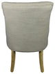 Moti Upholstery Blythe Fabric Upholstered Side Chair in Beige with Wooden Legs