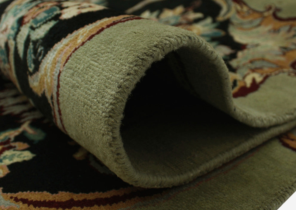 Pak-Persian Abusan Black Rug, 7'11x10'4