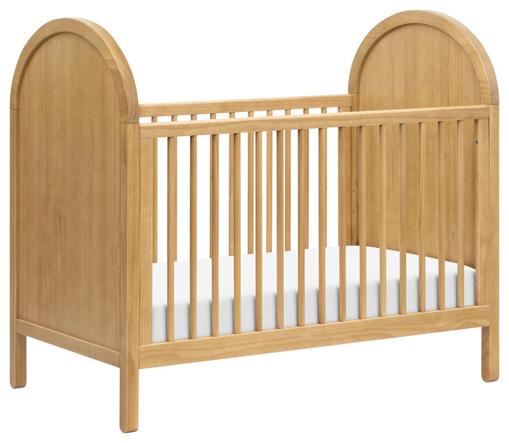 Bondi Cane 3-in-1 Convertible Crib with Toddler Bed Conversion Kit, Honey, Wood