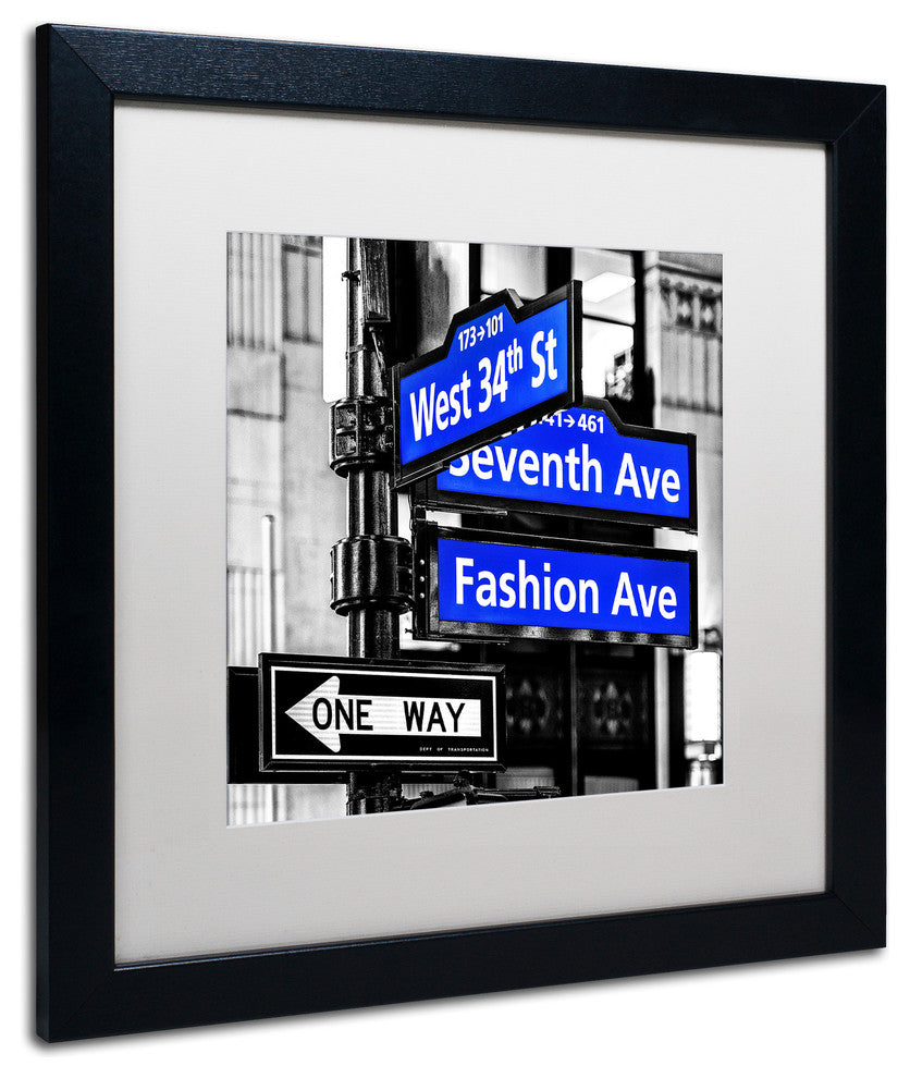 Philippe Hugonnard 'NYC Signs' Matted Framed Art, 16x16