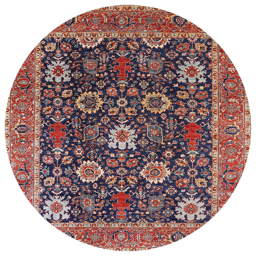 Ahgly Company Indoor Round Mid-Century Modern Area Rugs, 4' Round