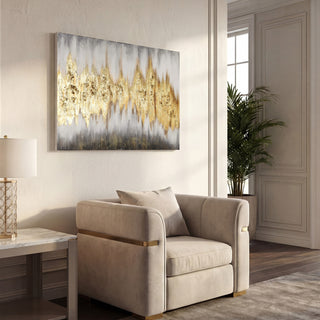 Gold Abstract Textured Metallic Hand Painted Wall Art by Martin Edwards
