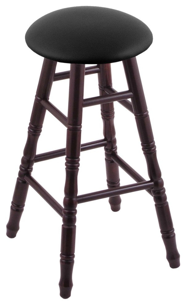 Holland Bar Stool, Maple Round Cushion Counter Stool, Turned Legs