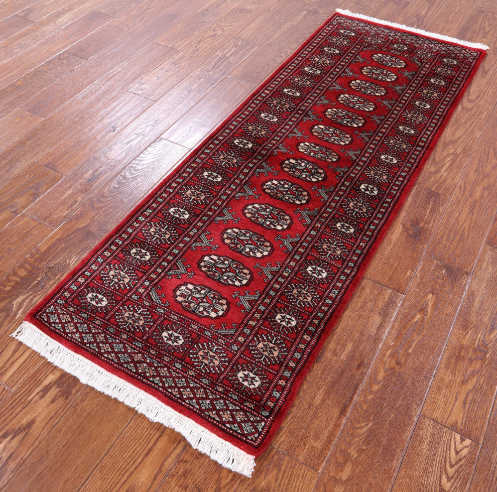 2' 1" X 5' 9" Runner Silky Bokhara Hand Knotted Wool Rug - Q13822