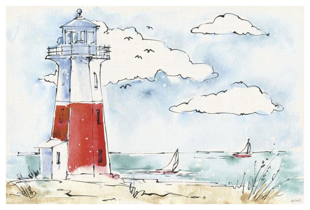 "Coastal Life VII" Digital Paper Print by Anne Tavoletti, 50"x34"