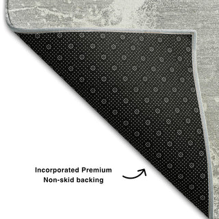 Premium Machine Washable Mayfield AMF510 Gray 8' x 8' Round Rug