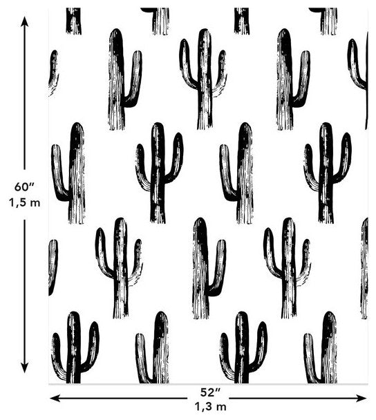 Black & White Cactus Tapestry