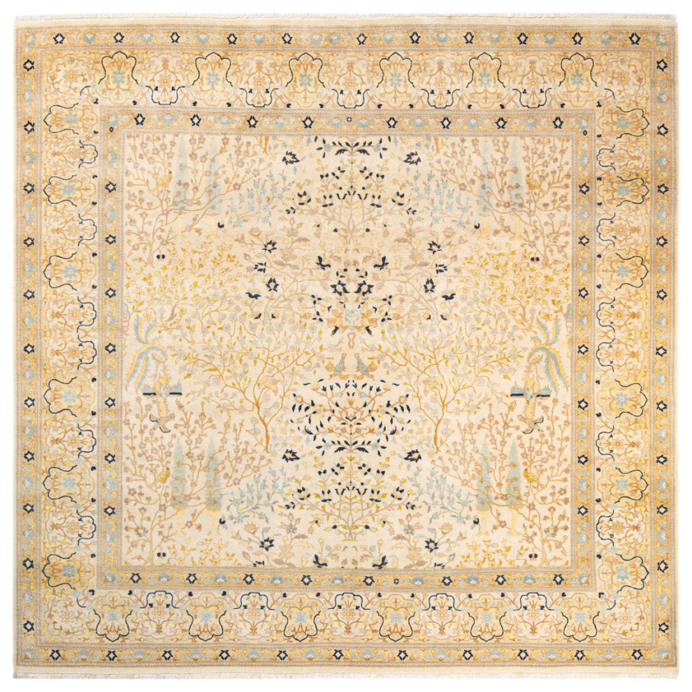Mogul, One-of-a-Kind Hand-Knotted Area Rug Ivory, 8' 0" x 8' 2"