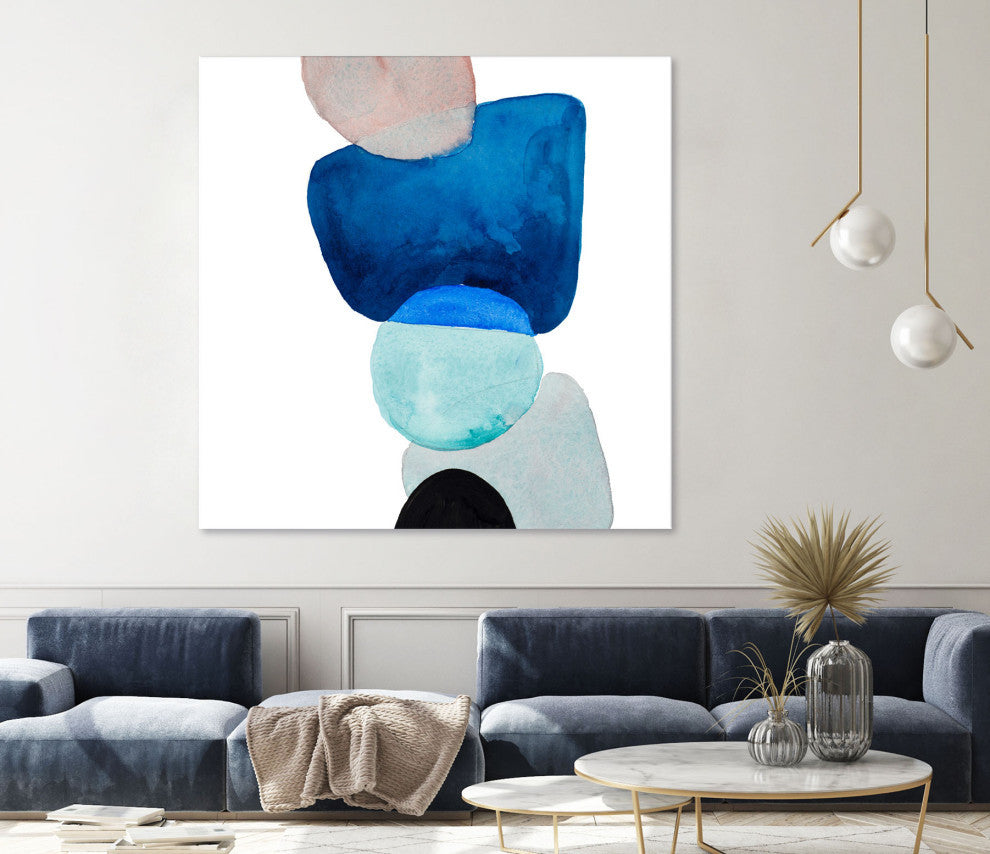 Head Over Heels Abstract I - 54 x 54 by Lanie Loreth