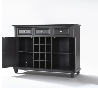Cambridge Buffet Server / Sideboard Cabinet With Wine Storage, Black