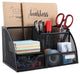 Sleek Matte Black 6 Compartment Desk Organizer