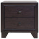 22"x16"x22" Espresso Rubber Wood Nightstand