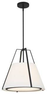 Crystorama Lighting Group FUL-904 Fulton 3 Light 20"W Pendant - Black