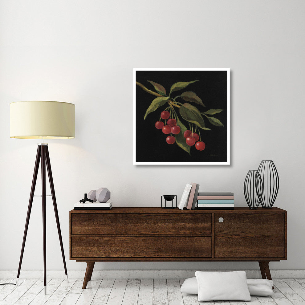 "Cerise no Words" Digital Paper Print by Silvia Vassileva, 38"x38"