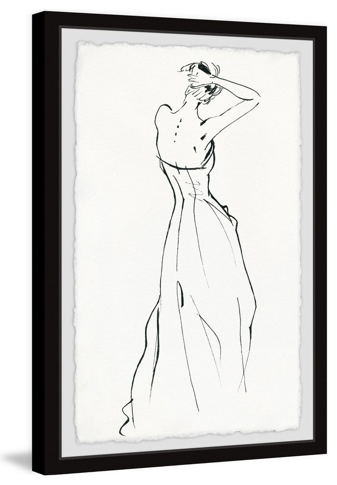 "Pretty Back" Framed Painting Print, 12"x18"