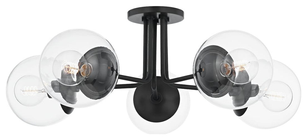 Meadow 5-Light Semi Flush, Old Bronze