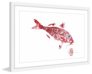"Red Mullet" Framed Painting Print, 45"x30"