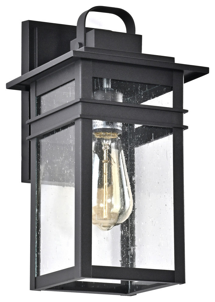 CHLOE Lighting Brian Transitional 1-Light Textured Black Outdoor Wall Sconce