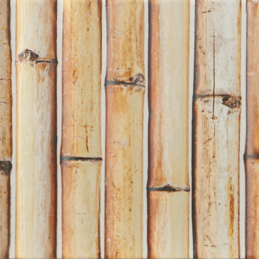 Bamboo Haven Tiki Cream Fluted Ceramic Wall Tile