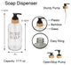 Glass and Bamboo Soap Dispenser Pure Soap, 17 fl oz