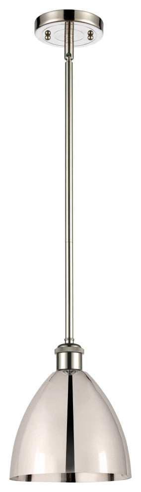 Ballston Dome Pendant, Polished Nickel, LED