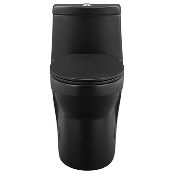 Virage One-Piece Elongated Toilet Vortex Dual-Flush 1.1/1.6 gpf, Matte Black