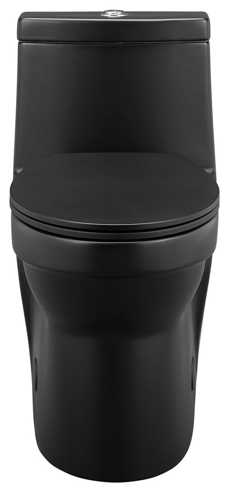Virage One-Piece Elongated Toilet Vortex Dual-Flush 1.1/1.6 gpf, Matte Black
