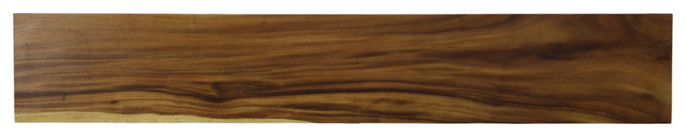 Origins Straight Edge Bench, Natural, Satin Black Legs