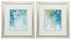 HomeRoots 16" X 18" Brushed Silver Frame Blue, Set of 2