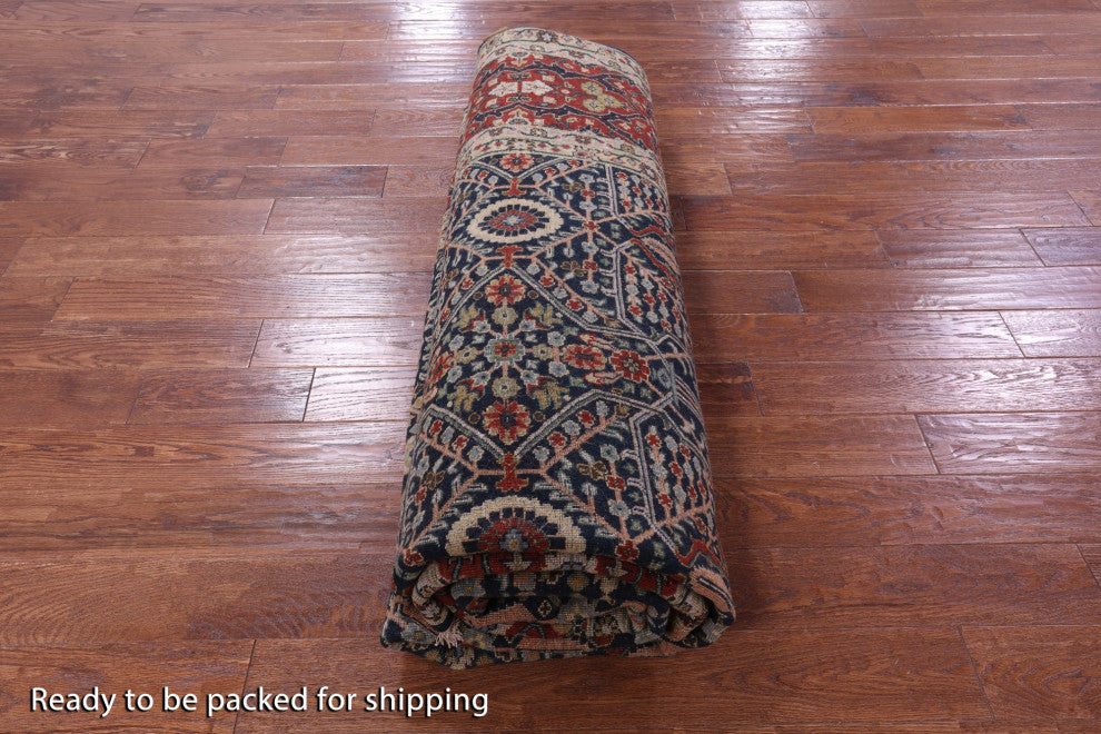 8' 10" X 12' 1" Persian Fine Serapi Handmade Wool Rug - Q14693