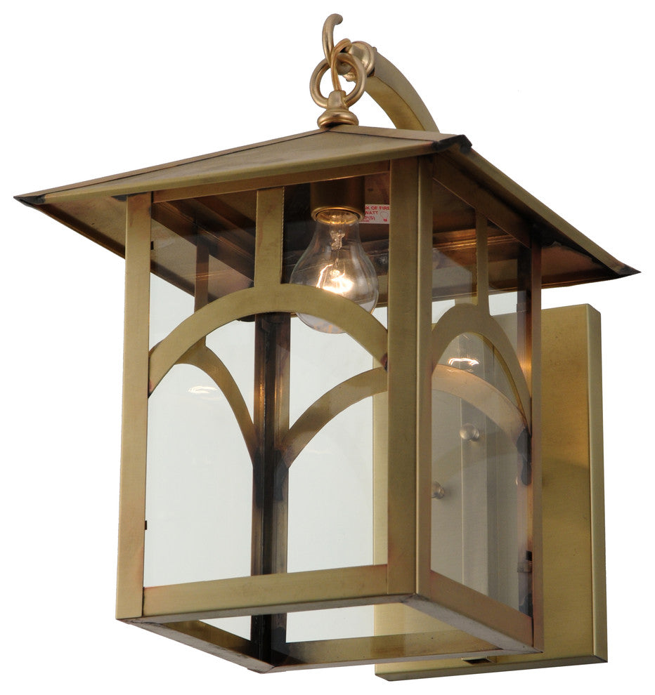 12.5 Wide Seneca Clear Curved Arm Wall Sconce