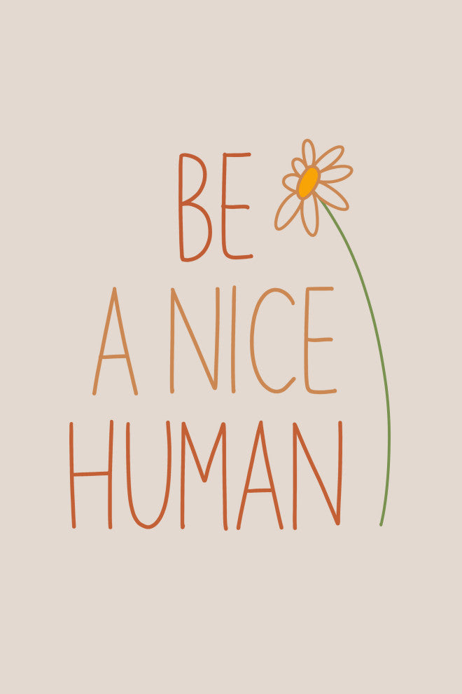 "Be Human" Painting Print on Wrapped Canvas, 12x18