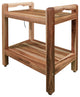 EcoDecors EarthyTeak Classic Shower Bench, Shelf and LiftAide Arms, 18"