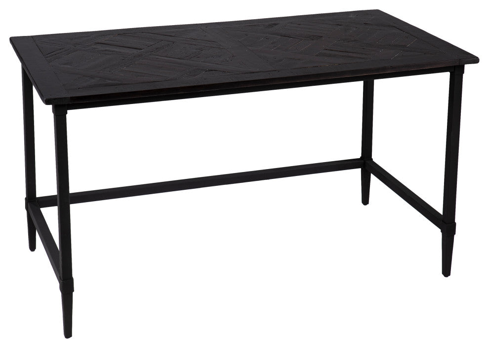 Elle Reclaimed Wood Desk, Black