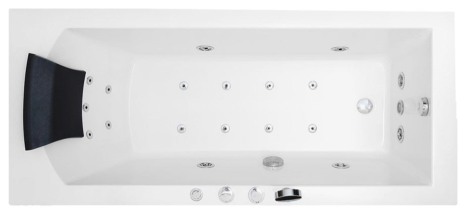 ARIEL Platinum 70" Left Drain Rectangular Alcove Whirlpool Bathtub