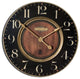 Bowery Hill Contemporary 23" Round Wall Clock in Black and Brass