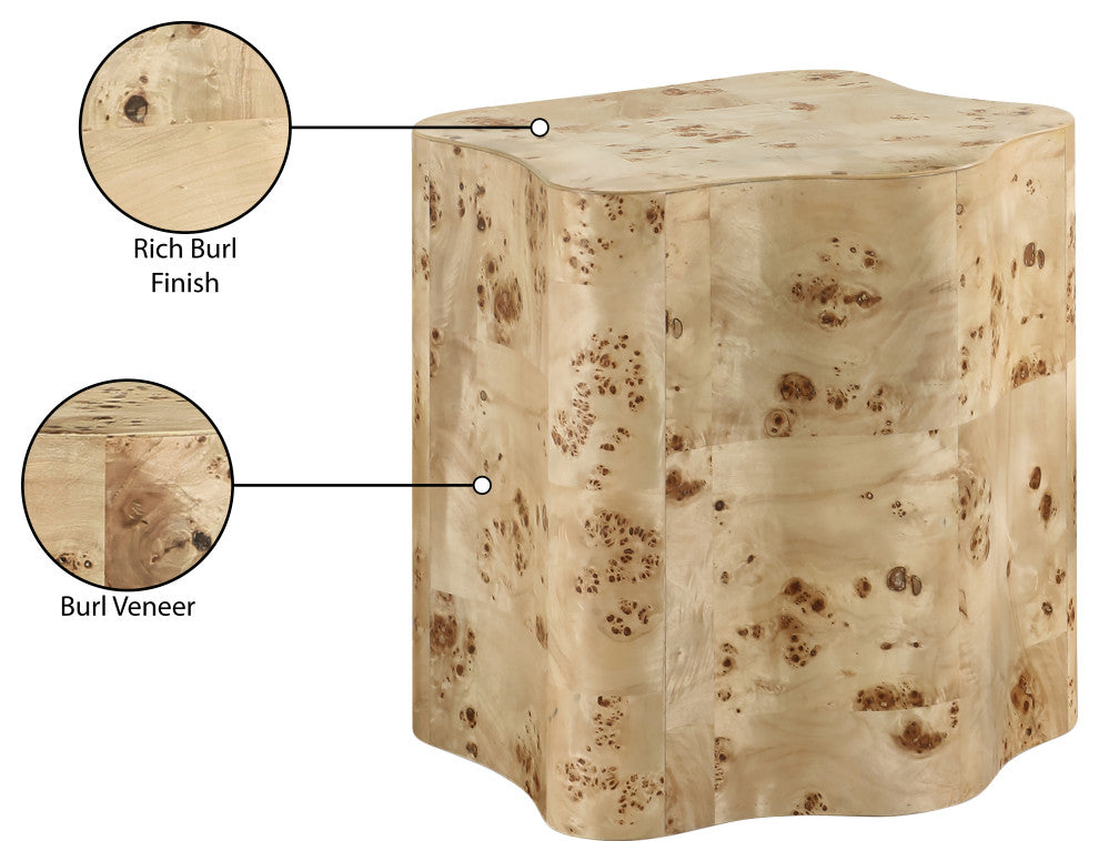 Zaire End Table, Beige