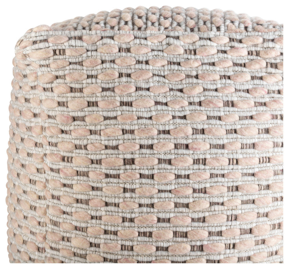 Surya Lanier Dusty Pink Pouf 18"H X 18"W X 18"D