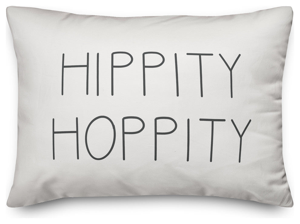 Gray Hippity Hoppity 14x20 Lumbar Pillow