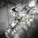 3 Circle Diamond Ring LED Crystal Modern Light  Pendant, Diameter 32" Daylight