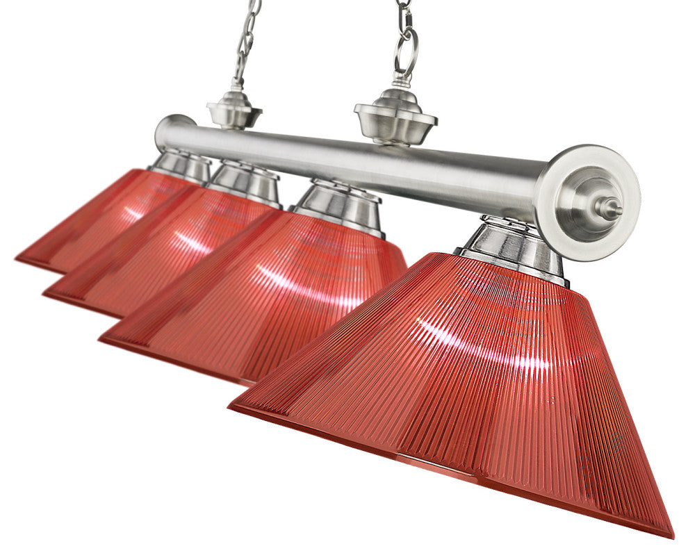 Zlite 2306-4BN-ARBG 4-Light Billiard, Burgundy